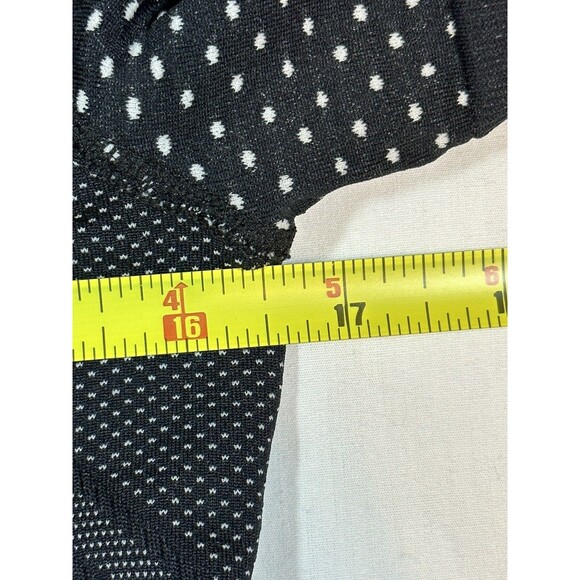 Athleta Womens Diamond Fastest Track Tee Black/White Dots Pullover Top Size Med - Picture 4 of 9